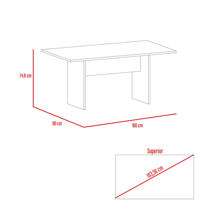 Combo Beijing, Wengue y Negro, incluye mesa comedor y seis sillas sin brazo