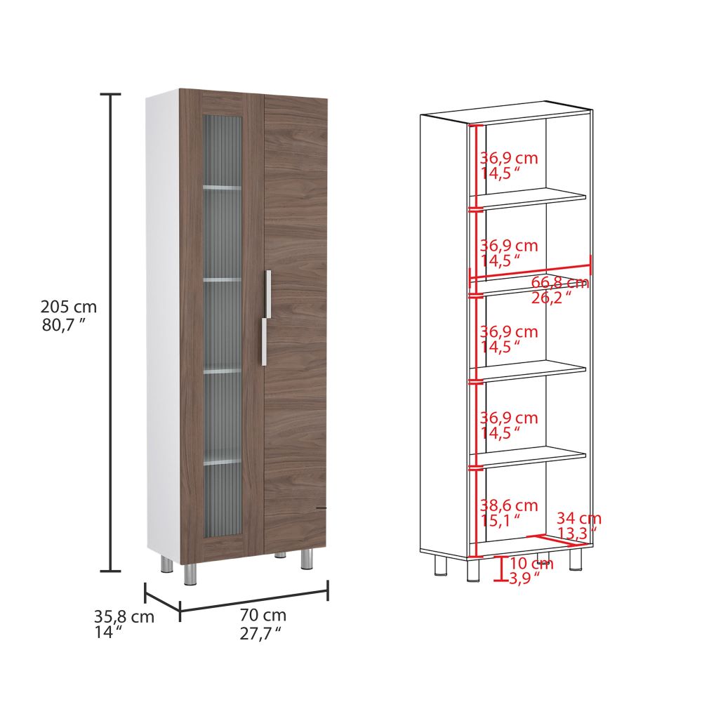 Combo Fendi, BlancoMarquez y Castaño, incluye alacena, mueble microondas y barra