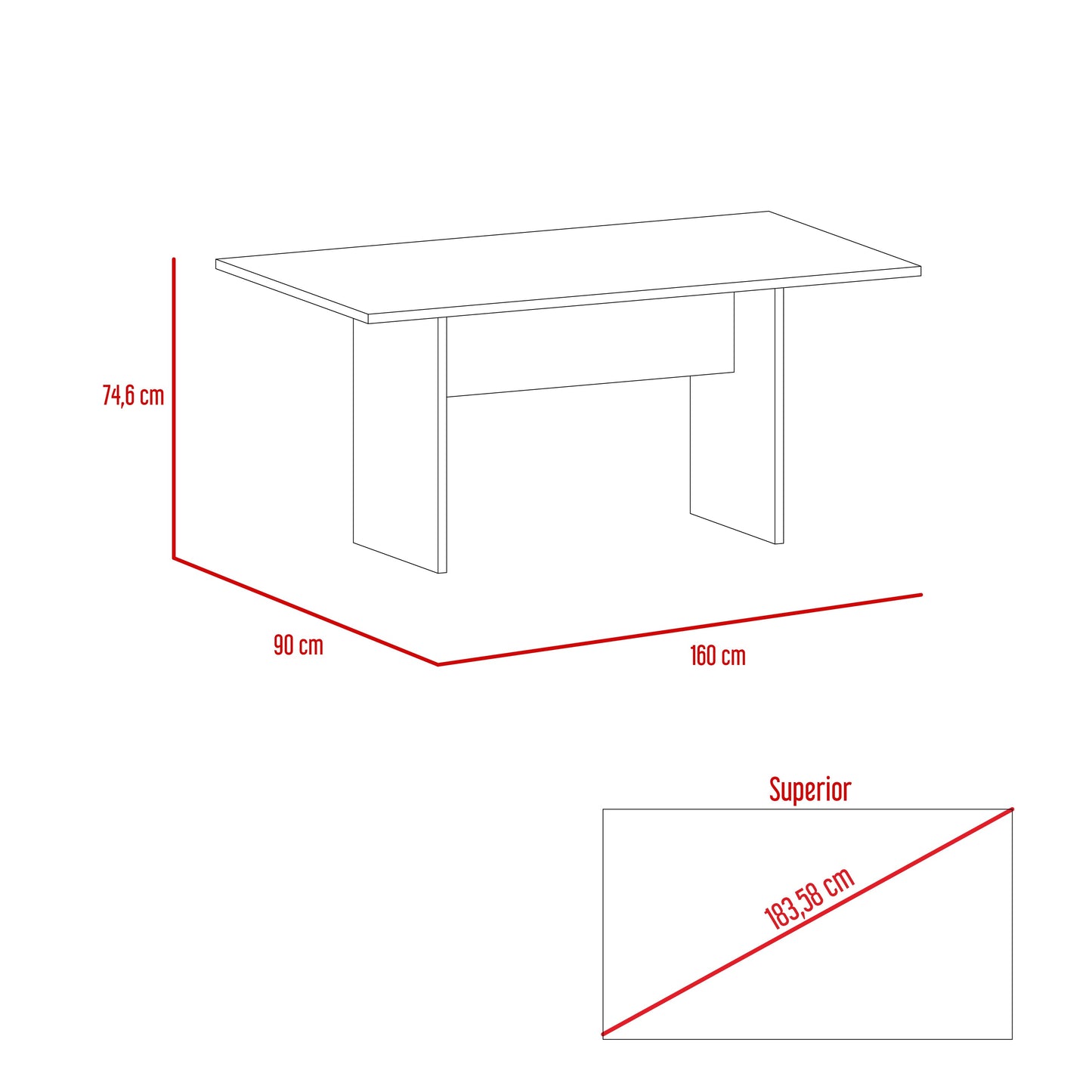 Combo Beijing, Rovere y Negro, incluye mesa comedor y seis sillas