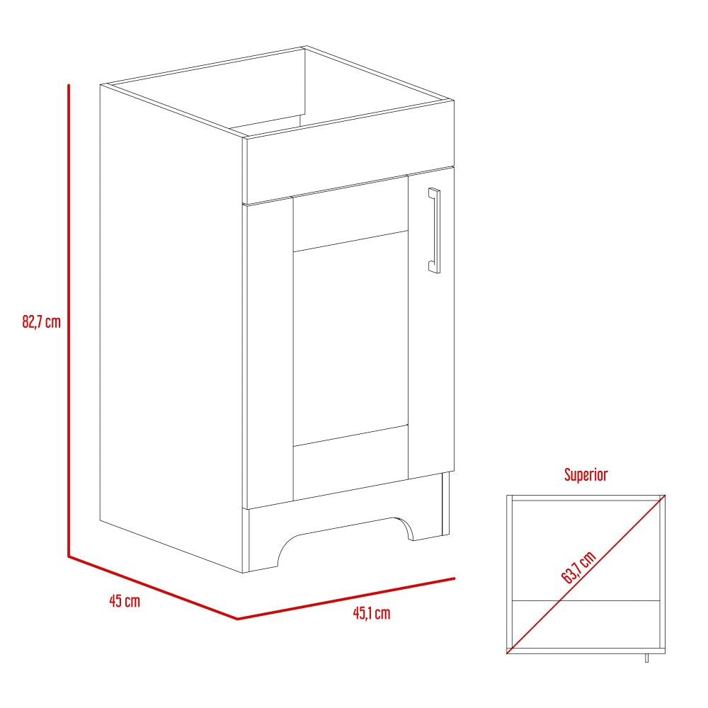 Combo Barcelona, Wengue, incluye mueble de lavamanos y optimizador de baño