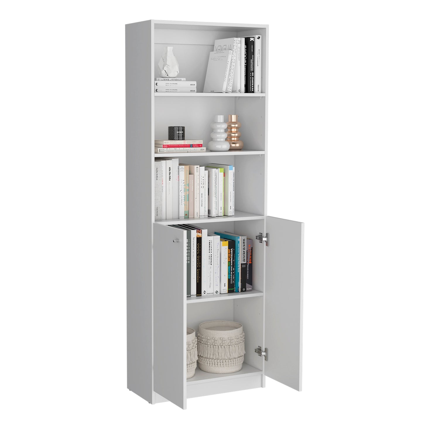 Combo Home, Estante Colección 8, Blanco, con tres estantes