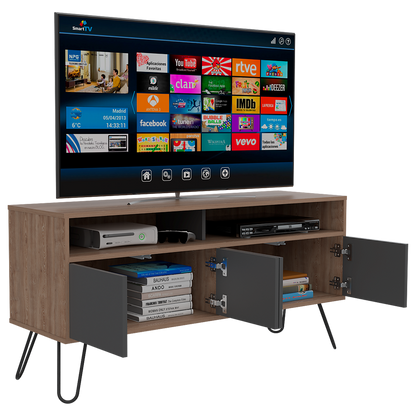 Combo Vassel, Miel y Plomo, incluye rack TV, biblioteca y mesa centro