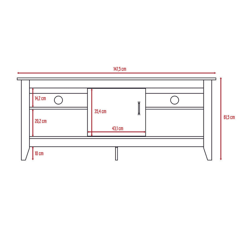 Combo Essential, Rovere, incluye rack TV y mesa de centro