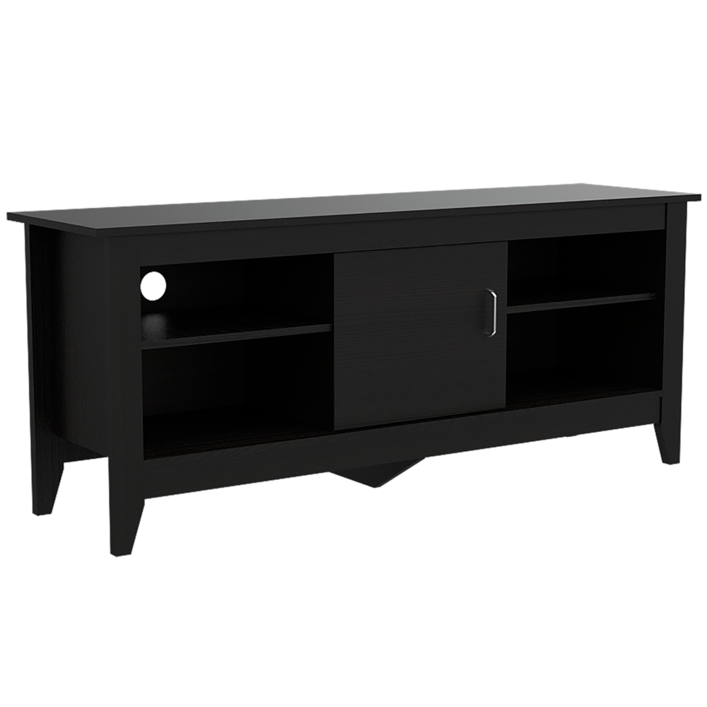 Rack + Mesa de Centro Essential Color Wengue Para Sala De Estar
