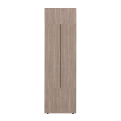 Combo Closet H-200 Tres Puertas, Almacenamiento, Colgado, Color Bardolino