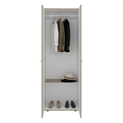 Combo Closet H-180 Cinco Puertas, Almacenamiento, Optimizacion, Zapatero, Color Bardolino