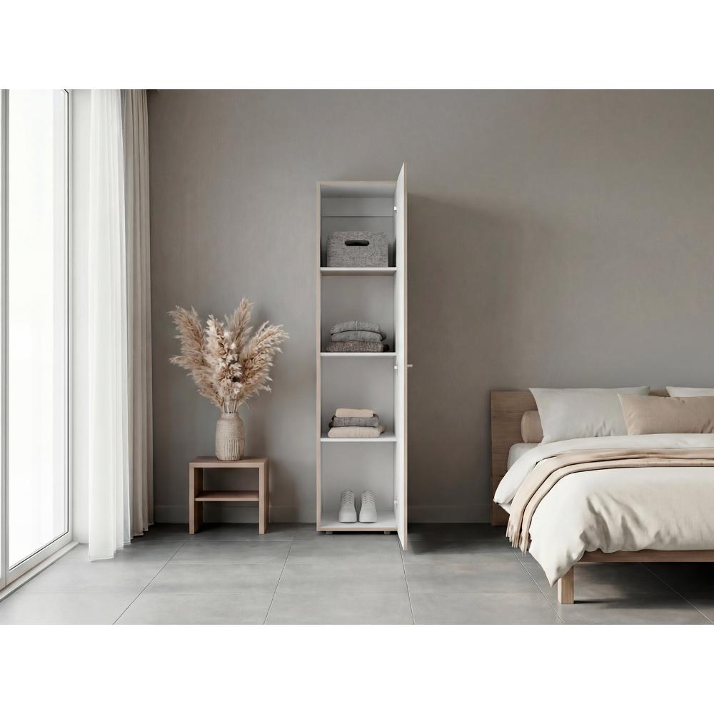 Closet Tuhome Dreams M4 Una Puerta, Bardolino y Blanco