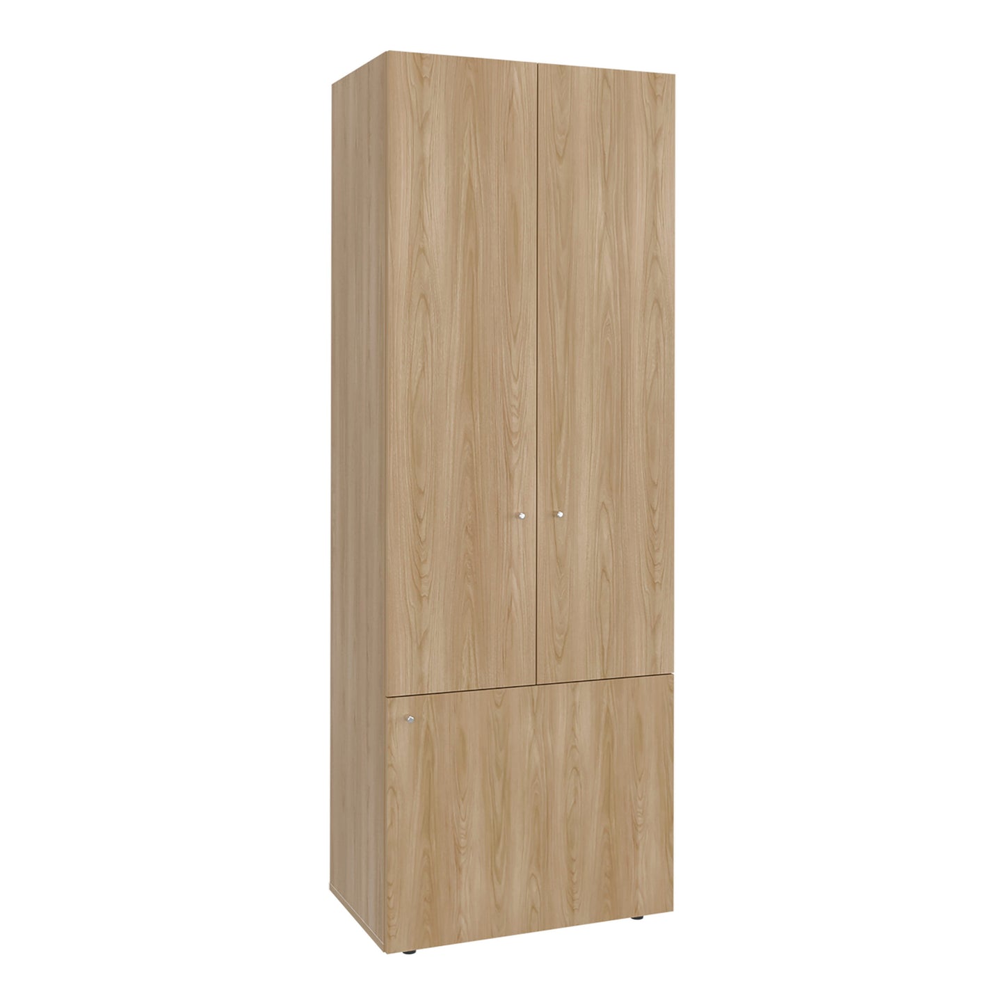 Combo Closet H-200 Seis Puertas, Almacenamiento, Zapatero, Colgado, Color Fresno
