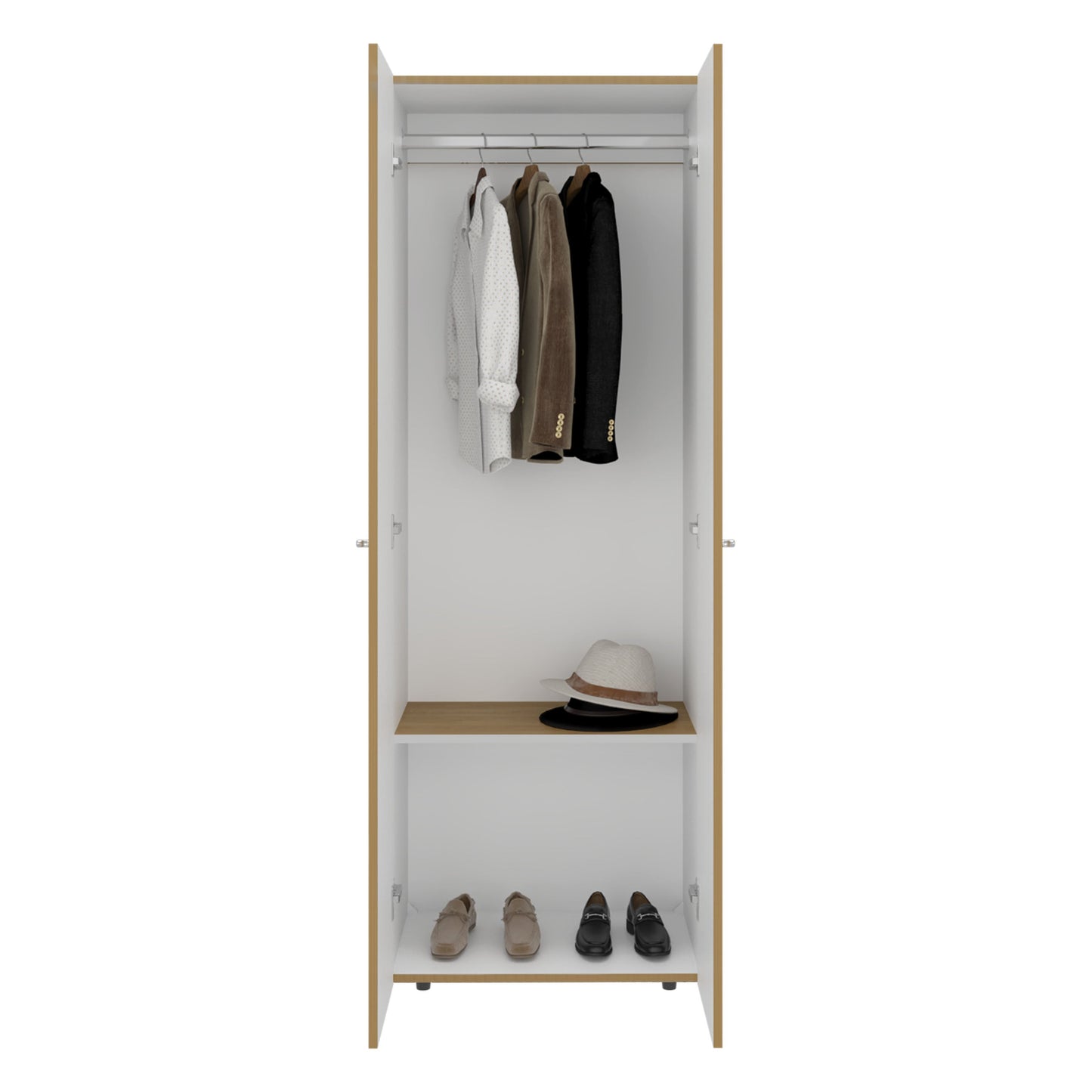 Combo Closet H-180 Siete Puertas, Almacenamiento, Optimizacion, Zapatero, Colgado, Color Fresno