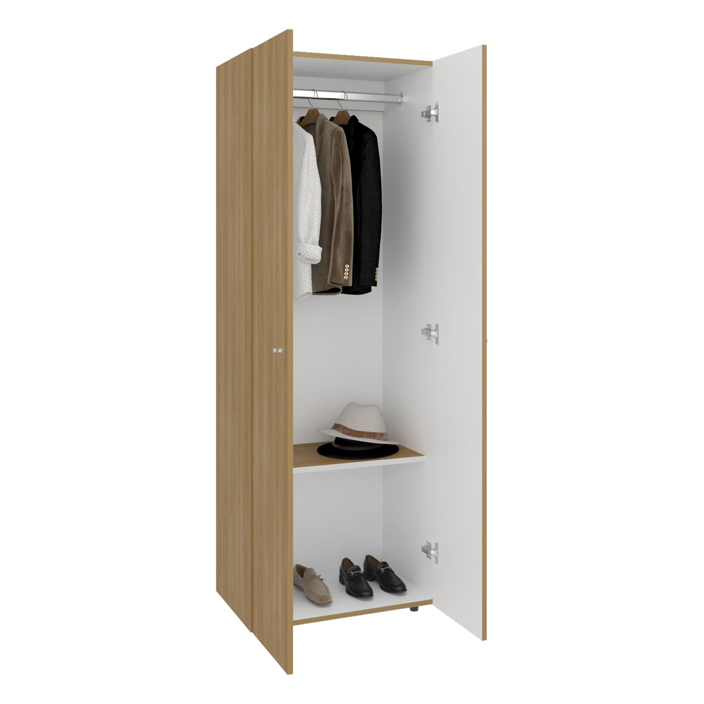 Combo Closet H-200 Siete Puertas, Almacenamiento, Optimizacion, Zapatero, Color Fresno