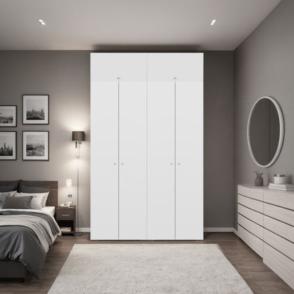 Combo Closet H-200 Siete Puertas, Almacenamiento, Optimizacion, Zapatero, Color Blanco