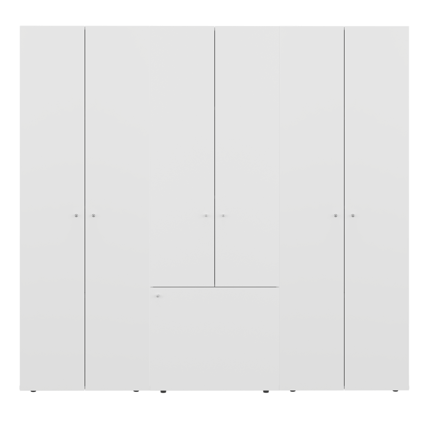 Combo Closet H-180 Siete Puertas, Almacenamiento, Optimizacion, Zapatero, Colgado, Color Blanco