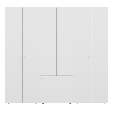 Combo Closet H-180 Siete Puertas, Almacenamiento, Optimizacion, Zapatero, Colgado, Color Blanco