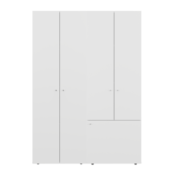 Combo Closet H-180 Cinco Puertas, Almacenamiento, Optimizacion, Colgado, Color Blanco