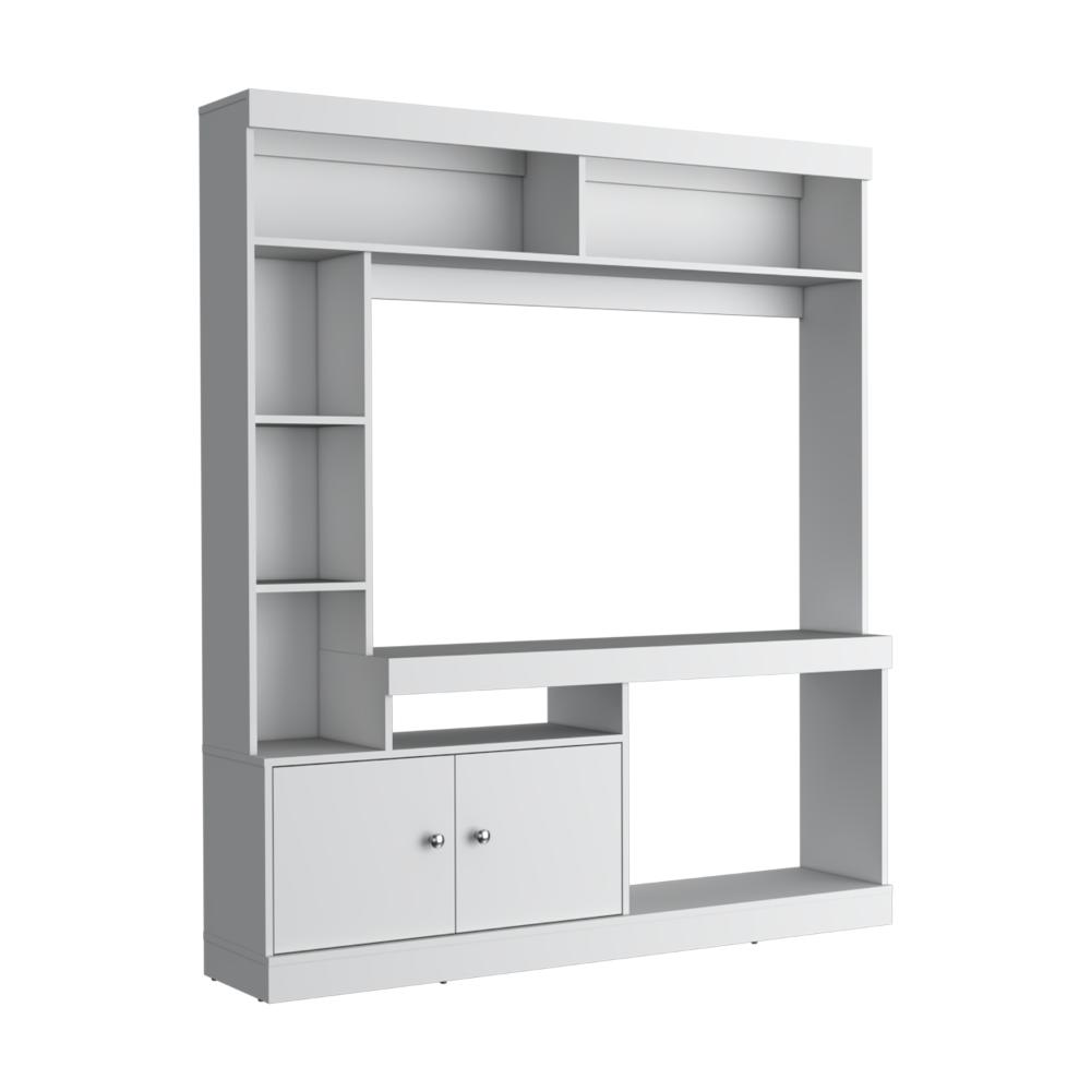 Estante Para Tv Dante, Blanco Duqueza, con Espacio Para Televisor de 65 Pulgadas