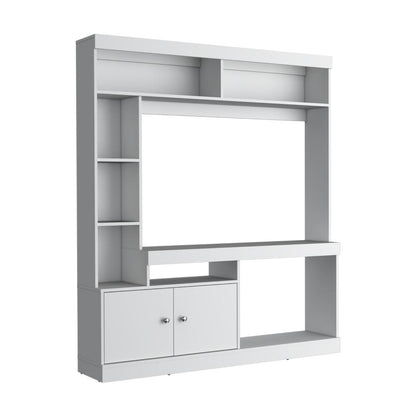Estante Para Tv Dante, Blanco Duqueza, con Espacio Para Televisor de 65 Pulgadas