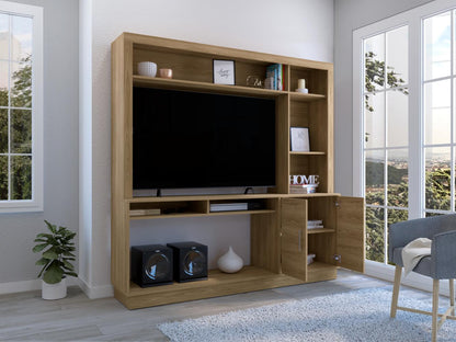 Estante para Tv Cantabria, Fresno Europeo, con Espacio Para Televisor para 55 Pulgadas
