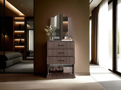 Comoda Praga, Milan, con tres cajones y una puerta