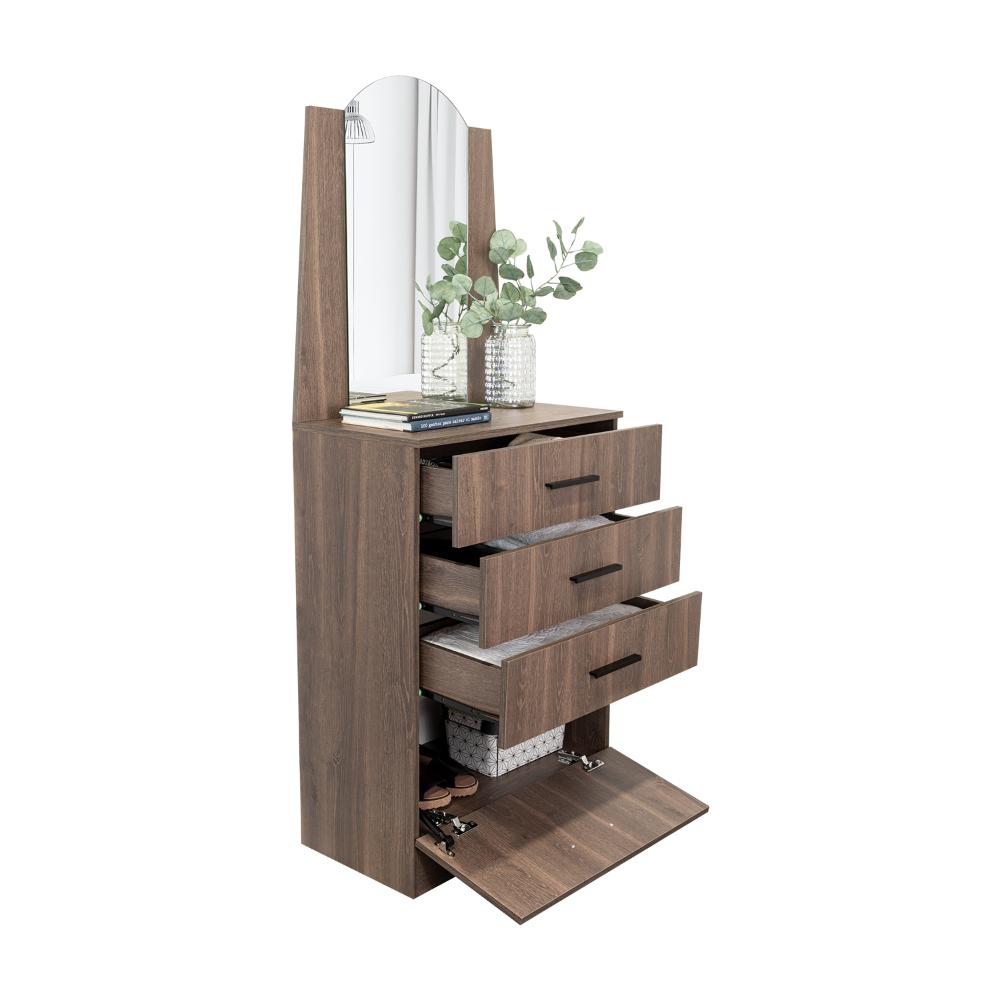 Comoda Praga, Milan, con tres cajones y una puerta