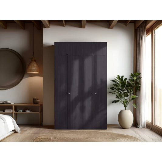 Combo Closet H-200 Siete Puertas, Almacenamiento, Optimizacion, Zapatero, Color Negro