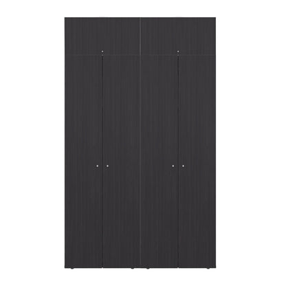 Combo Closet H-200 Siete Puertas, Almacenamiento, Optimizacion, Zapatero, Color Negro