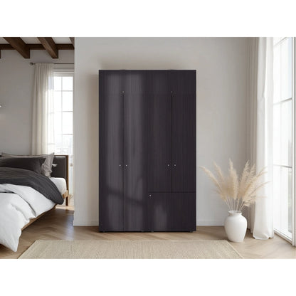 Combo Closet H-200 Siete Puertas, Almacenamiento, Optimizacion, Colgado, Color Negro