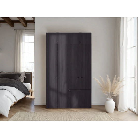 Combo Closet H-200 Siete Puertas, Almacenamiento, Optimizacion, Colgado, Color Negro