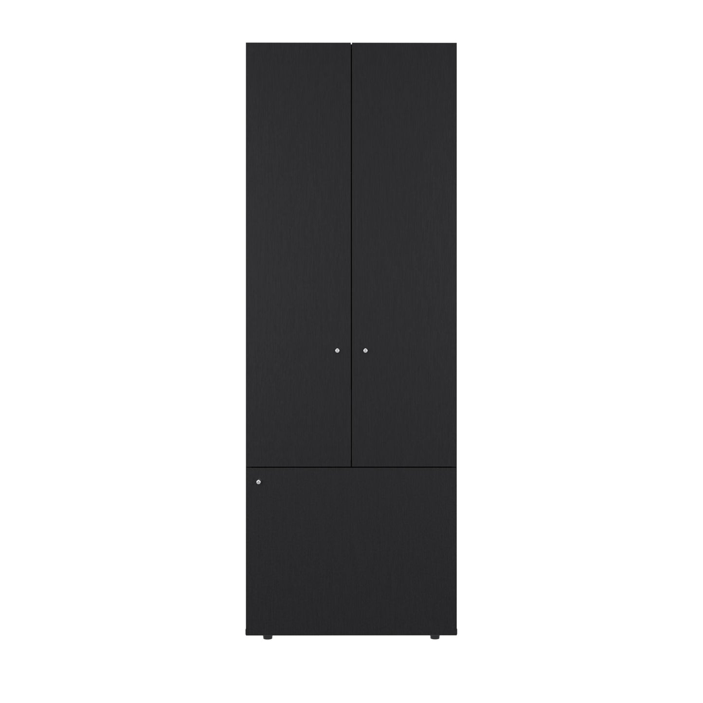 Combo Closet H-200 Siete Puertas, Almacenamiento, Optimizacion, Colgado, Color Negro