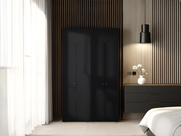 Combo Closet H-200 Siete Puertas, Almacenamiento, Optimizacion, Zapatero, Color Negro