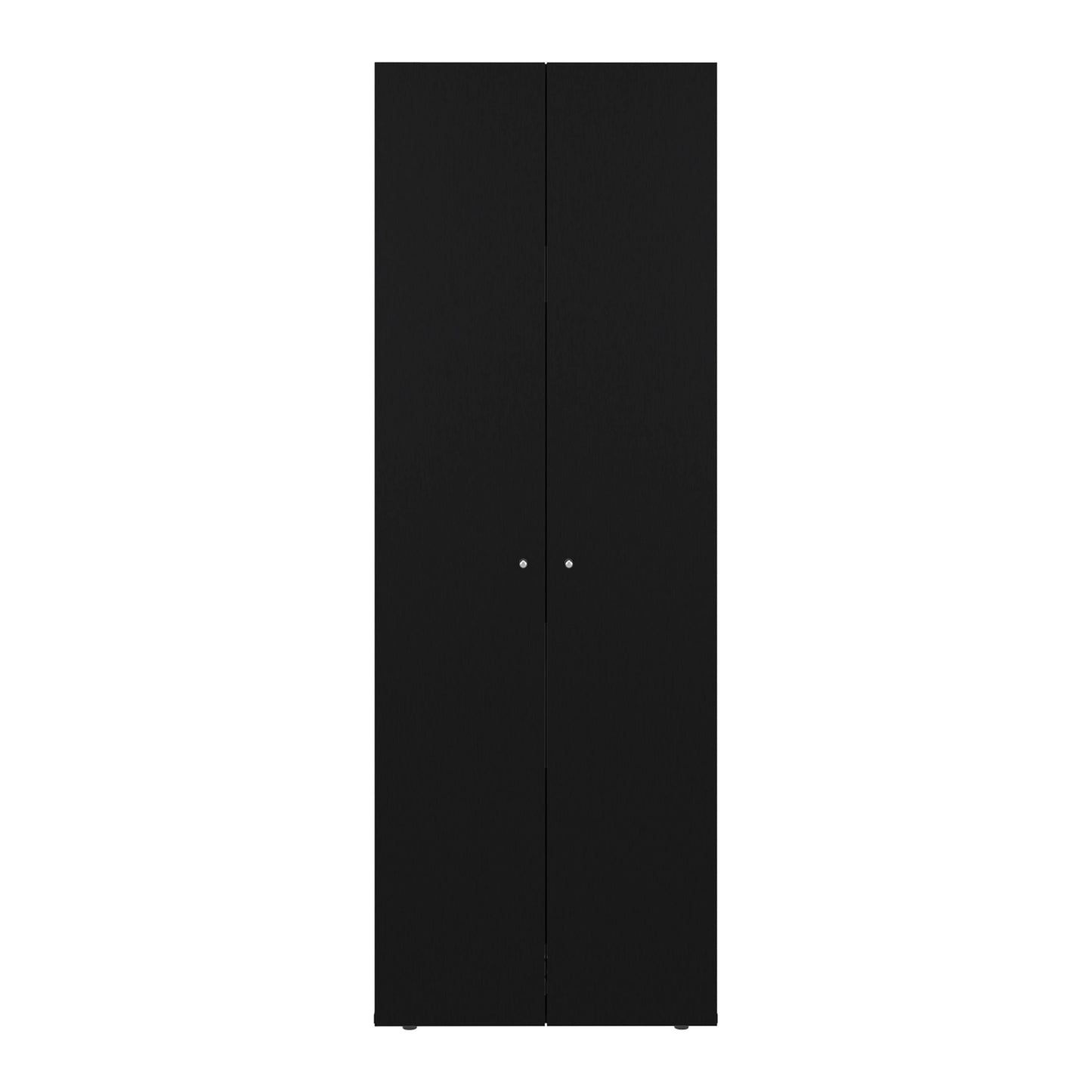 Combo Closet H-180 Cuatro Puertas, Almacenamiento, Zapatero, Colgado, Color Negro