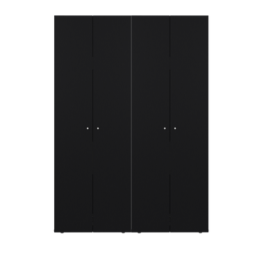 Combo Closet H-180 Cinco Puertas, Almacenamiento, Optimizacion, Zapatero, Color Negro