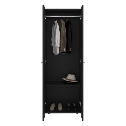 Combo Closet H-200 Siete Puertas, Almacenamiento, Optimizacion, Zapatero, Color Negro