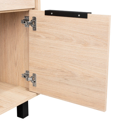 Velador Kaia Un Cajón Una Puerta,  Rovere y Blanco
