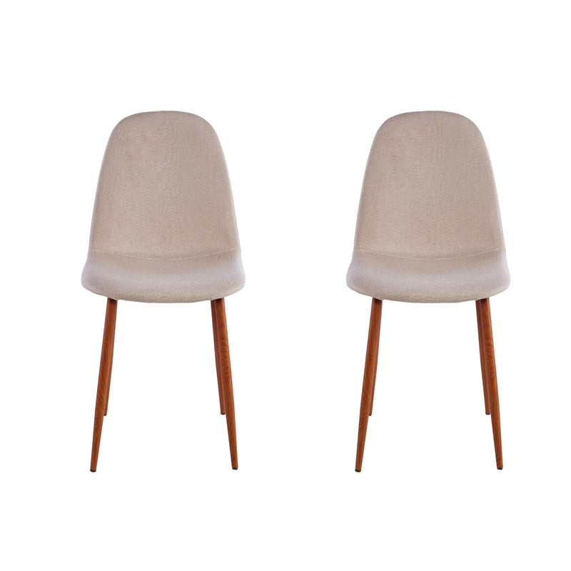 Pack Sillas Concept, Tapiz Café Claro y Pata Café Oscuro, con dos sillas