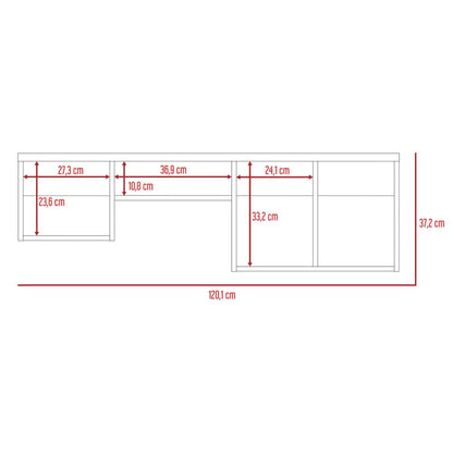 Panel TV + Repisa 1B The Wall Color Habano Para Sala De Estar