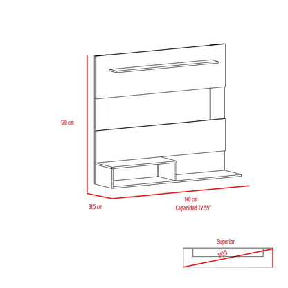 Panel TV + Arrimo + Mesa de Centro Color Wengue Para Sala De Estar