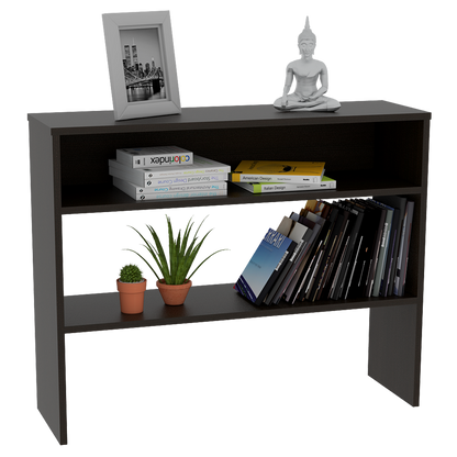 Rack Extensible + Biblioteca Escalera + Arrimo Beijing Color Wengue Para Sala De Estar