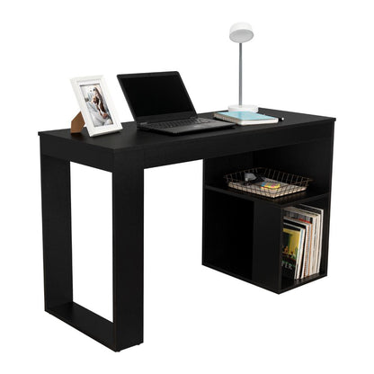 Escritorio Astana, Wengue Negro,  con entrepaños y con amplio espacio de trabajo