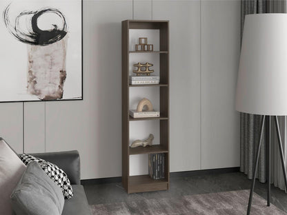 Biblioteca Home Estante E2, Milan y Blanco Duqueza, con Cinco Entrepaños