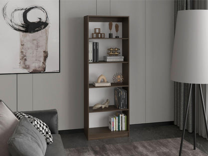 Biblioteca Home Estante E3, Milan y Blanco Duqueza, con Cinco Entrepaños