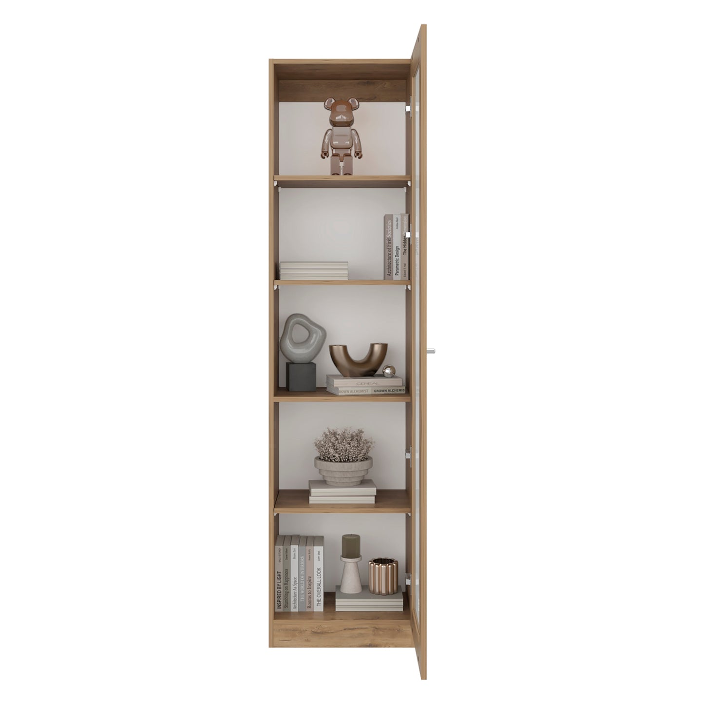 Estante Vitrina E6 Home E Una Puerta, Macadamia