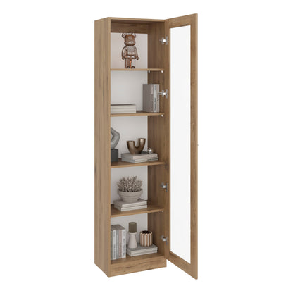 Estante Vitrina E6 Home E Una Puerta, Macadamia