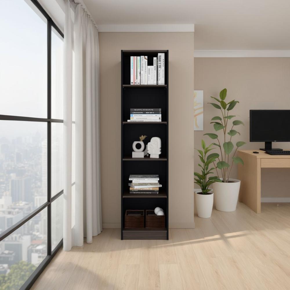 Estante Cuatro Repisas Home E2, Wengue Y Milan