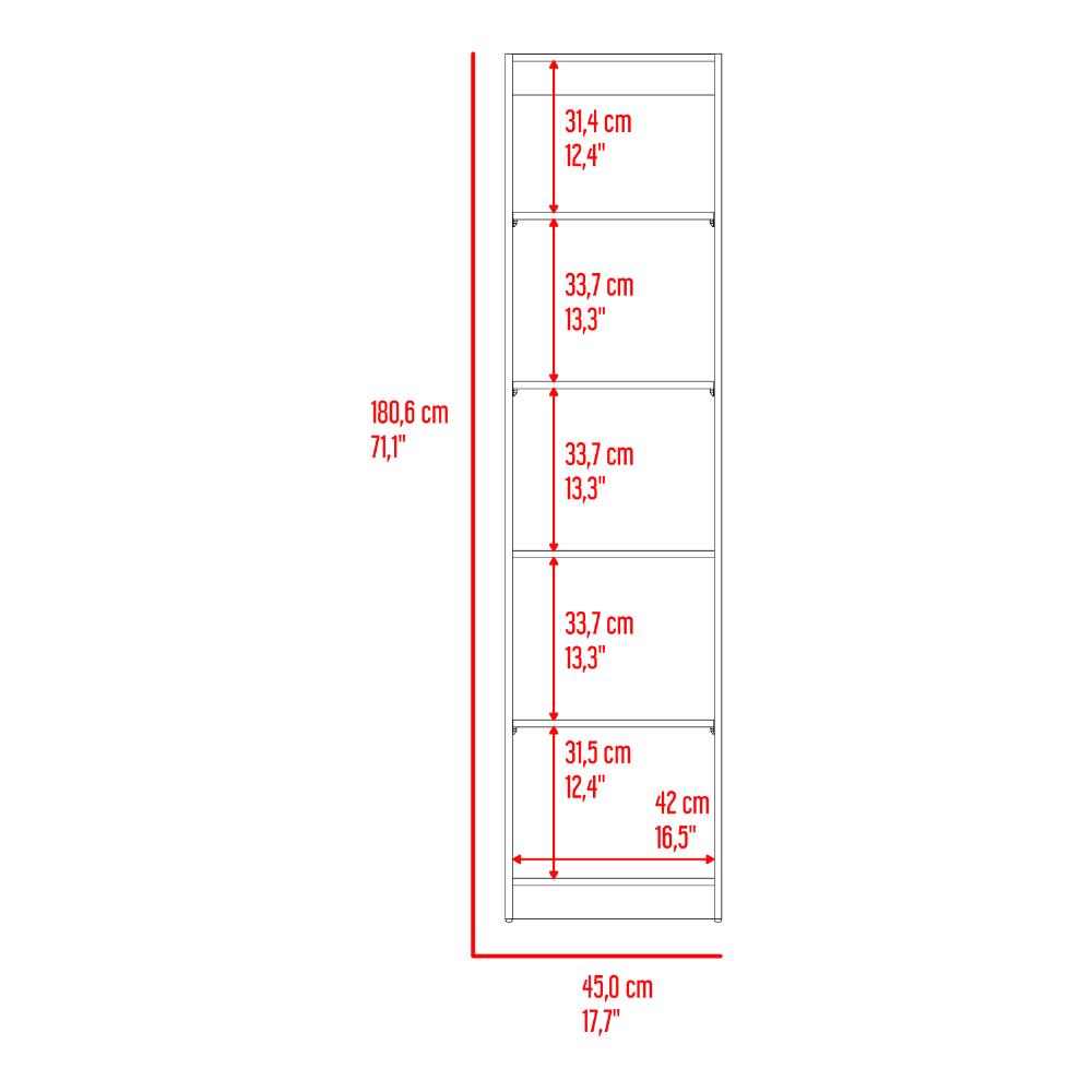Estante Cuatro Repisas Home E2, Wengue Y Milan (vista 8)