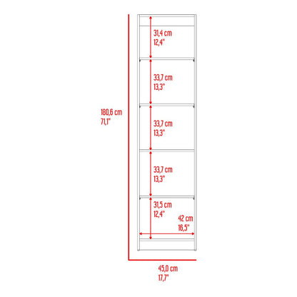 Estante Cuatro Repisas Home E2, Wengue Y Milan (vista 8)