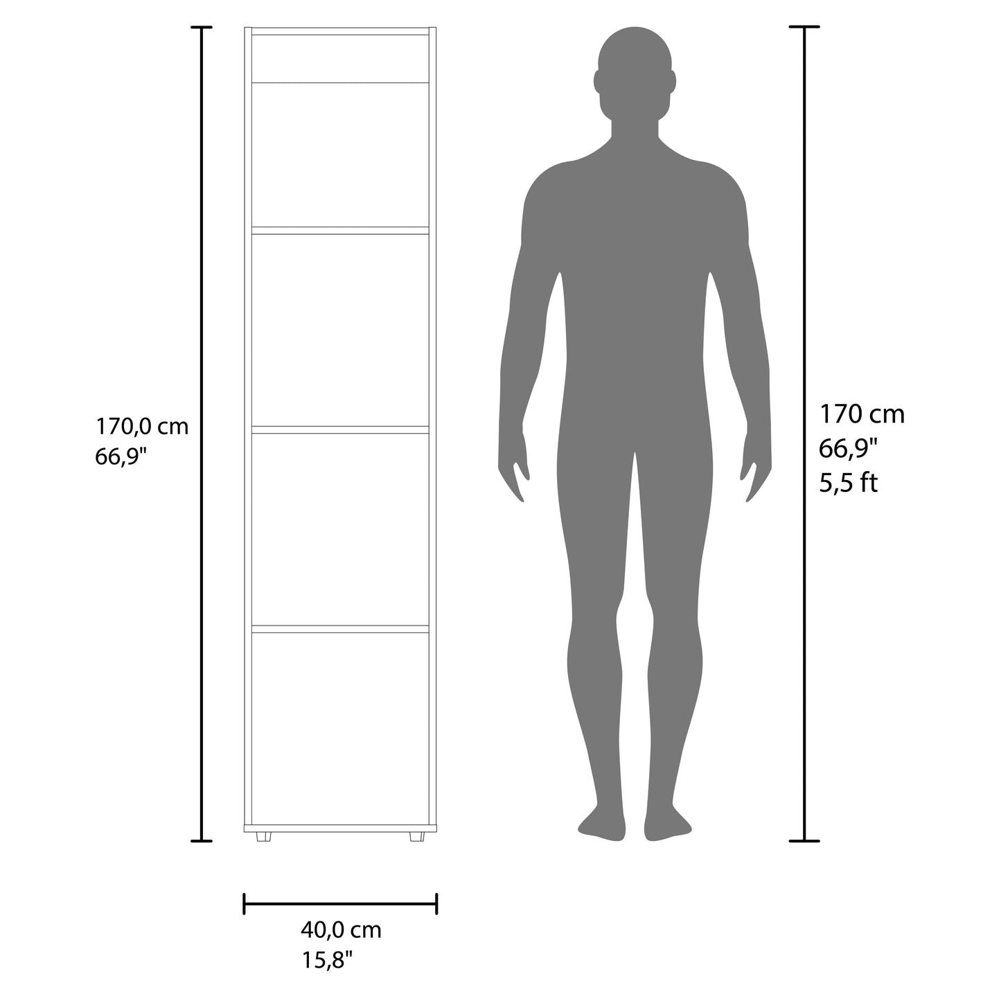 Closet Tuhome Dreams M5 Una Puerta Con Espejo, Blanco