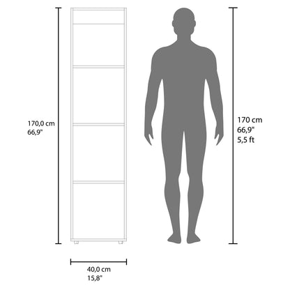 Closet Tuhome Dreams M5 Una Puerta Con Espejo, Wengue