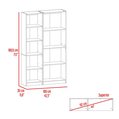 Combo Home, Estante Colección 2, Wengue, con dos estantes