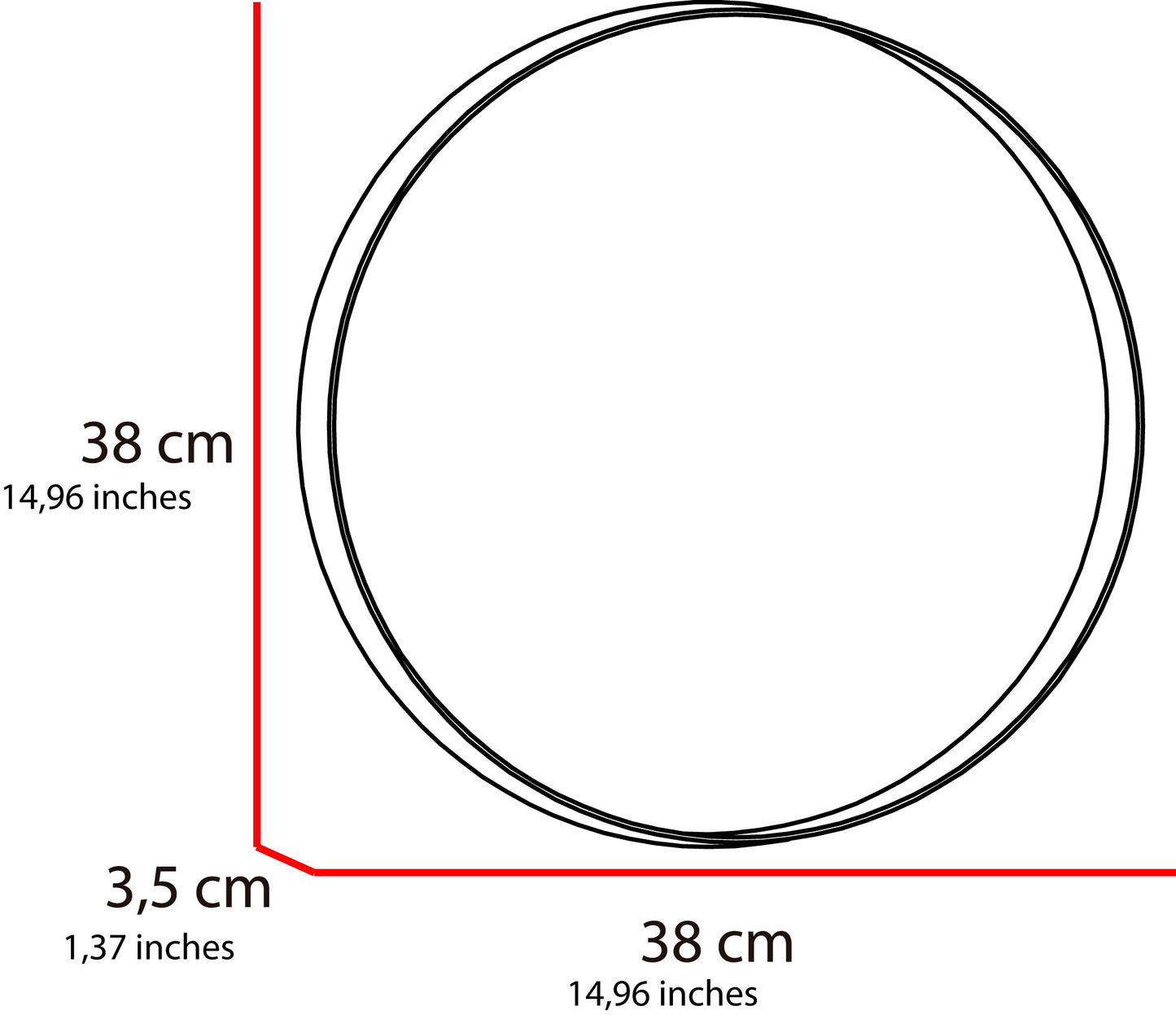 Espejo Bela, con forma circular