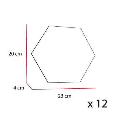 Espejo Lirio, con forma hexagonal